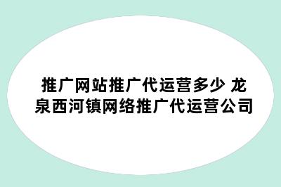 推广网站推广代运营多少 龙泉西河镇网络推广代运营公司